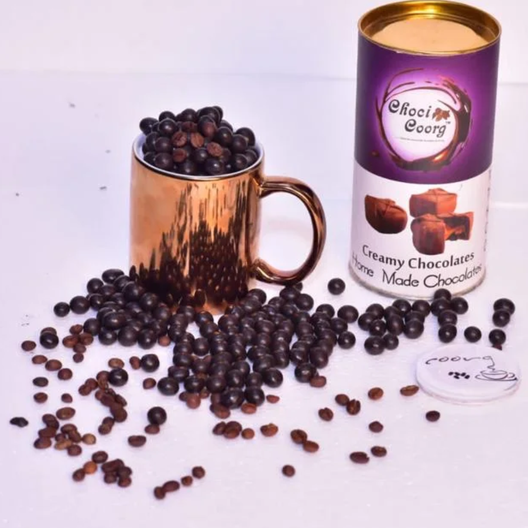 Coorg premium Coffee Shots chocolate(Crunchy Roasted Coffee Beans Coated with milk Chocolate)