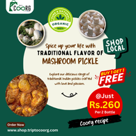 Coorg Premium Quality Mashroom Homemade Pickle